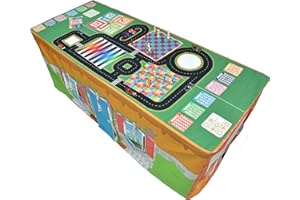 MummyMadeThis Kids Play Den Party Tablecloth & Table Games for Kids – 100% Cotton Tablecloth Playhouse with Pretend Play Shop for Imagination Play – Washable & Reusable PlayTableCloth™ (180 x 90 cm)