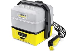 Kärcher Idropulitrice portatile OC 3 Plus, bassa pressione, batteria agli ioni di litio, portata: 2 l/h, peso: 2,3 kg, serbatoio dell'acqua: 7 l, tubo a spirale: 2,8 m, ugello a getto piatto