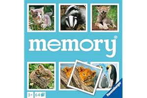 Ravensburger - Grand Memory® Petits Animaux - Jeu Éducatif de Mémoire - 64 Cartes - Adultes et Enfants dès 3 Ans - 20879 - Version Française
