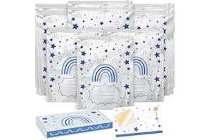 Lilnjoy 15 Pz Sacchetti cambio neonato ospedale (Blu) - 10 Grandi e 5 Piccoli Bustine Corredino Neonato Ospedale Riutilizzabili per Asilo e Viaggi - Idea Regalo Prezioso per Future Mamma