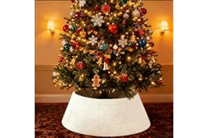 ARONRAVE Collar para árbol de Navidad, 40 x 55 x 18 cm, falda para árbol de Navidad, funda redonda, cesta de árbol de Navidad, decoración para vacaciones, fiestas, decoración de árbol de Navidad