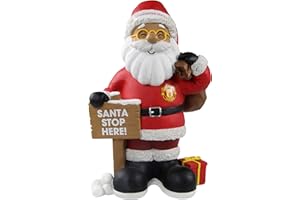 Forever Collectibles UK FOCO MAN UNITED FC 10 INCH RESIN HIGH END SANTA WH