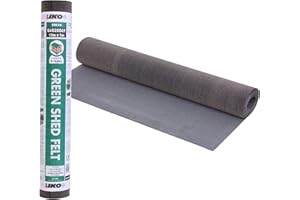 NOVECRAFTO Standard Grade Shed Roof Felt Dark Green Mineral 32.8 x 3.2 ft (10m x 1m) - Durable, Long-Lasting Heavy-Duty Roofing Felt, Weatherproof Roof Covering for Summerhouses, Sheds, Kennels