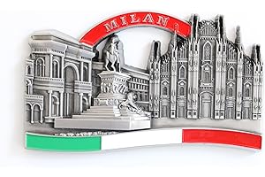 DESIGNO Milano (Italia) - Calamita 3D in metallo per frigorifero da cucina - Design elegante unico ricordo di vacanza