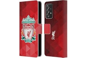 Head Case Designs Officially Licensed Liverpool Football Club Red Geometric 1 Crest 1 Leather Book Wallet Case Cover Compatible With Galaxy A52 / A52s / 5G (2021)