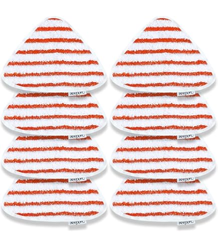 KEEPOW Lot de 8 housses de rechange en microfibre pour nettoyeur vapeur Vileda Steam Plus XXL - Housse de rechange lavable - Compatible avec nettoyeur vapeur Vileda XXL (4 gris + 4