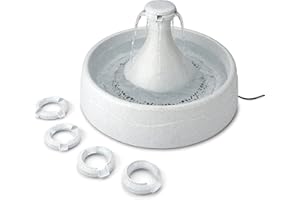 PetSafe Drinkwell Adjustable 360 Plastic Pet Fountain, BPA-Free Drinking Fountain for Cats and Dogs, No Splash or Spills