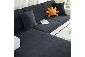 Ystyle Housse Assise Canapé, Housse Coussin Canape Extensible, Housse Dossier Canapé, Protection Meubles Couvre pour Canapé, Housses De Coussin De Siège De Canapé (2 Places, Gris)