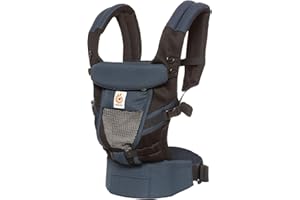 Ergobaby Mochila Portabebe Ergonómico Recien Nacido, Adapt Cool Air Mesh Raven, Porta Bebes en Mochilas