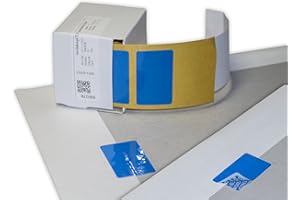 haggiy Étiquettes de sceau - étiquette de sécurité 40 x 20 mm pour la détection des tentatives de manipulation, 50 pièces dans la boîte distributrice (bleu)