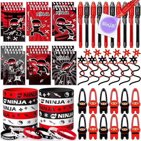 Ninjaoo Lot De 12 Bandeaux Ninja Pour Enfants - 20 Ballons Ninja