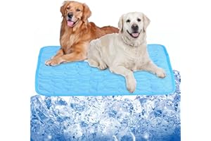 SUVEK Tapis Rafraichissant Chien, 100 x 70 cm Grand Tapis Fraicheur de Refroidissement Chats, Non Toxique Cooling Mat d'Été, Tapis Chien Reste Froid Plus pour Animaux Chenils