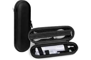 JamBer Elektrische Zahnbürste Reiseetui kompatibel mit elektrische Zahnbürsten, Tragbares Hartschalen Zahnbürste Reiseetui mit 30ml Abfüllflasche