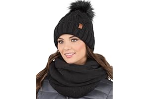 Vivisence Berretto con Pompon Donna Caldo Ideale per Giorni Freddi 7014