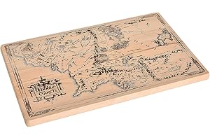Elbenwald Seigneur des Anneaux Planche à découper Carte de la Terre du Milieu 42x26x2cm hêtre