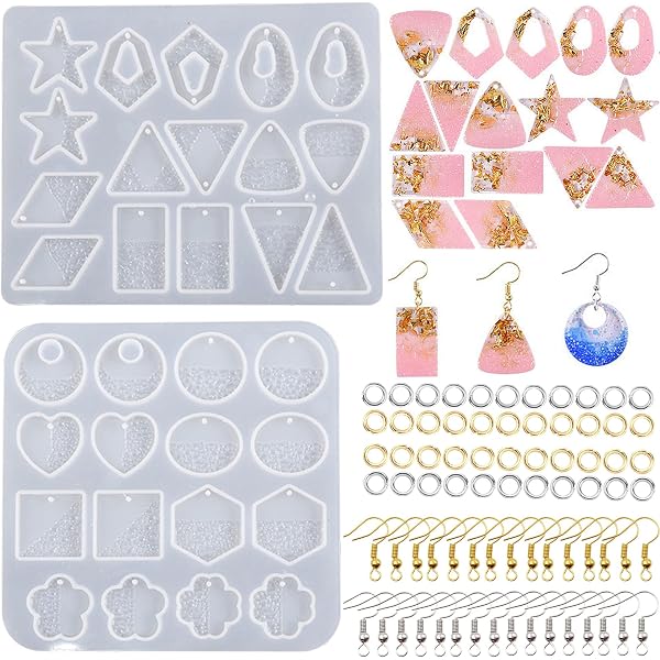 Ciondolo orecchino stampo in Silicone rombo geometrico stampo in resina epossidica per orecchini fai da te portachiavi collana Charms artigianato in resina epossidica  15