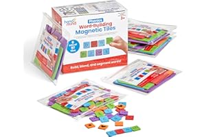 hand2mind Phonics Word-Building Magnetic Letter Tiles, Letter Recognition for Kindergarten, Letter Sounds, Phonics Manipulatives, Phonemic Awareness, Science of Reading Classroom Materials (Set of 6)