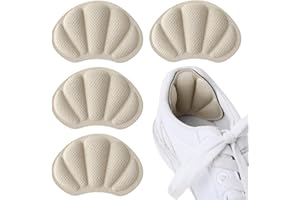 Molain Zapiętki do za dużych butów, wkładki, do butów na obcasie, antypoślizgowe, ochraniacze, dla mężczyzn i kobiet, kolor skóry, 2 pary