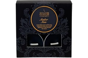 Shearer Candles Amber Noir (Pack of 8) Scented Tealights - Black