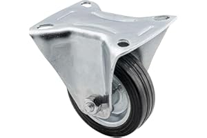 Bockrolle 200mm von Globex24 | Transportrollen mit Bremse | Tragkraft 230kg | Rollen für Möbe Möbelrollen Palettenmöbel Rollbretter Schwerlastrollen Paletten Laufrollen