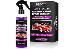 REBODUM NUEDSFXO 4 in 1 Ceramic Car Coating Spray, 100ml Waterless Car Wash and Wax Spray, Car Scratch Repair Spray, Car Wax Polish Spray for Motorcycles, High Protection Cars Cleaning (1PC)
