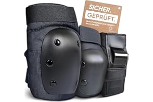 Liebkern Skate Protektoren Set für Erwachsene & Kinder [unisex] - Ideal für Inliner, Skateboard, Scooter - Schoner Inliner Erwachsene Knieschoner Inliner Schoner Erwachsene Schoner Set Erwachsene