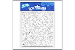 ‎SELLERROCKET Colouring Tablecloth for Kids - Tablecloth with Cool Motifs to Colour in - Colouring Blanket for Children's Table - Great Activity for Christmas, Wedding & School - A0 (84.1 x 118.9 cm)