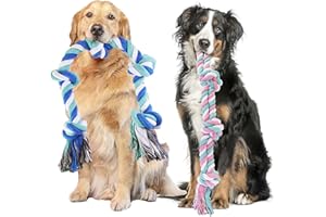 GaiusiKaisa Dog Rope Toys(3konts II +5konts) for Large and Medium Aggressive Chewers, Vivid Colors Heavy Duty Rope Toy for Large Breed, 100% Cotton Puppy Chew Toys for Teeth Cleaning, Tug of War