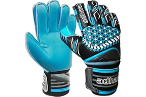 Adhawk Goalkeeper Gloves - Premium Quality Latex Palm with Finger Spine Protection & Double Layer Wristband - Premium Designed Goalie Gloves for Kids, Youth and Adult