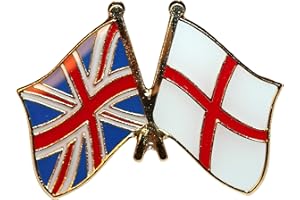 ERKIC UK & England Friendship Flag Pin Badge