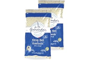 ‎LE GUÉRANDAIS Le Guerandais Grobes Meersalz 2er Set á 5 kg Gros de Sel Guerande Natur Salz grob