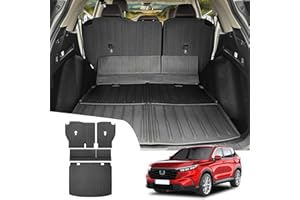 JTYZSM Trunk Mat & Backrest Mat for 2023 2024 2025 Honda CRV Hybrid All Weather Rear Seat Back Cover Cargo Liners for 2023-2025 Honda CR-V Accessories (Fit 23-25 Hybrid Upper Deck)