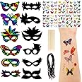 24pcs Scratch Art Masks for Kids Crafts Carnival Scratch Art Paper Cards Masks with Wooden Stylus and Elastic Cords