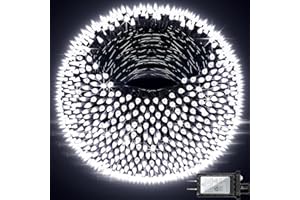 wisdom line Guirlande lumineuse de Noël, 50 m, 1000 LED, 8 modes, étanche, pour intérieur et extérieur (white1000led)