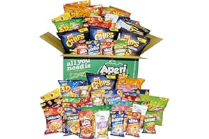 APERI SNACK APERIBOX 60 - AP18.001.04 - Scatola regalo con Snack salati, patatine, frutta secca e tanti stuzzichini, Box super variegata per un aperitivo in compagnia o gadget compleanno bambini
