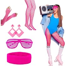 Déguisement Années 80 Femme 26 Pièces - Fluorescent, Maille, Accessoires