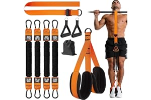 Flintronic pull-up-band, pull-up-motståndsband med 5 band, två robusta fotstödpedaler, två handtag, dragband för nybörjare