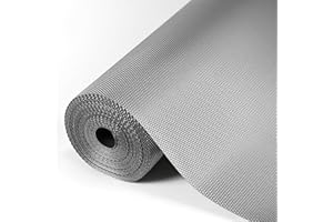 Hersvin Tappetino per Cassetti Cucina, 50cm x 600cm Non-adesivo Rotolo Plastica, Tappetini Salva Mobili, Rivestimento Protezione Ripiani, Proteggi Superficie (Grigio Diamante)