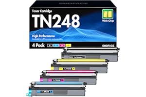SODFACE TN248XL TN248 Toner Cartridge Compatible for Brother DCP-L3560CDW Toner for Brother MFC-L3740CDWE DCP-L3520CDW HL-L3240CDW HL-L3220CW MFC-L8390CDW DCP-L3555CDW (Black, Magenta, Yellow, Cyan)