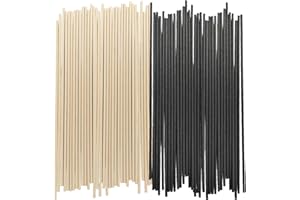 GEMMAHW 100pcs Reed Diffuser Sticks - 7 Inch Fragrance Refill Reed Thick Diffuser Sticks Natural Rattan Oil Fragrance Diffuser Stick Replacement
