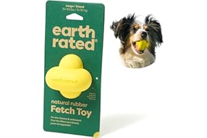 Earth Rated Balle pour Chiens et Chiots, Jouet interactif pour Lancer et rapporter, adapté aux Petites, Moyennes et Grandes Races, Disponible en Plusieurs Tailles, en Caoutchouc Naturel, Grande