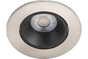 Philips Lighting Faretto da Incasso LED Abrosa, Equivalente a 9 W, 27K, Luce Bianca Calda, Dimmerabile, Nichel