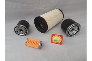 MOTOR FUN SPORTS Filter - Set (groß) kompatibel mit Iseki SXG 19 mit Motor Iseki Ölfilter, Luftfilter, Kraftstofffilter, Hydraulikfilter