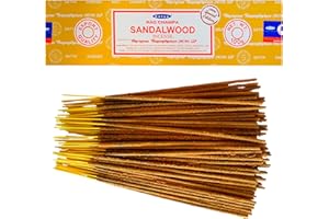 ‎LAMARE LAMARE Satya Sandalwood-Räucherstäbchen, 1 Packung mit 100 g (80-90 Stäbchen), Aromatherapie, Meditation, Yoga, umweltfreundliche Verpackung