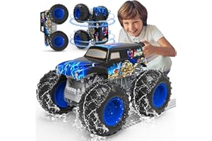 Monstertruck, Ferngesteuerter Monstertruck Ferngesteuert mit Licht, 360°Drehung Monster Truck, Aufrechtes Gehen, Gehen auf dem Kopf, 1:16 2,4GHz Amphibienfahrzeug Ferngesteuertes Auto ab 4 6 8 Jahre