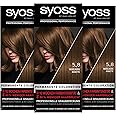 Syoss Colour Coloration 5_8 Hazelnut Level 3 (3 x 115 ml), Permanent Colouration for up to 10 Weeks of Colour Intensity and 70% Less Hair Breakage*