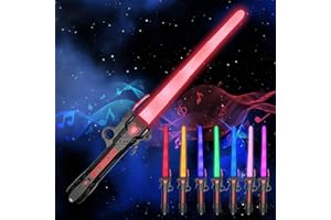 NHYDZSZ Sabre Laser pour Enfants, Sabre Laser Star Wars, Lightsaber,7 Couleurs Sabre Lumineux, Epées Laser à LED avec Effets Sonores, Epées Laser Télescopiques, Cosplay Fête d'anniversaire Cadeaux