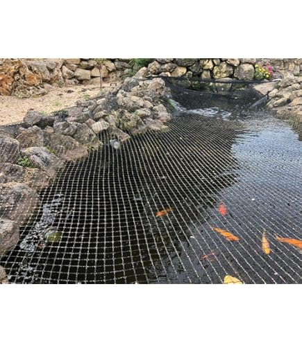 Zugnetz Knotenlos 4-15m / 2m Höhe - Koi Netz Mit Schwimmern & Kette MW 10mm