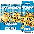 Rockstar Juiced Energy Drink - Mango - Non-Alcoholic - 160 mg Caffeine - Caffeinated Drink with Taurine, Guarana, Ginseng, & B-Vitamins - 12 x 500ml cans