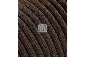 merlotti 20363 Cable eléctrico Redondo h03vv-f 2 x 0.75, Canvas Marrón, 3 m